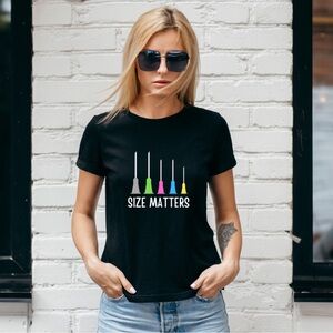 Size Matters Funny Nurse RN Healthcare Women’s Short Sleeve T-shirt